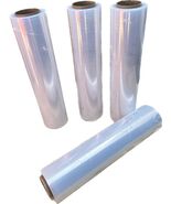 4 Rolls 20&quot; x 950&#39; 80 Gauge CLEAR Stretch Film Pallet Packing Shrink Wrap - $96.62 CAD
