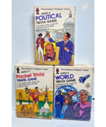 Lot of 3 VINTAGE 1984 SERIES NRFP HOYLE POCKET TRIVIA CARD GAME - $14.01