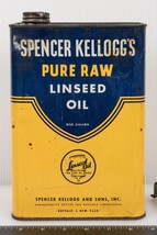 Vintage Linseed Oil Can Spencer Kellogg&#39;s g25 - $21.03