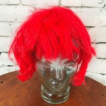 Dramatic Neon Red Shaggy Bob Womens Short Wig Fashion Halloween Cosplay #4 - £9.49 GBP