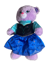 Build A Bear Disney Frozen Anna BAB Plush 16” Purple Stuffed Animal Teddy Bear - $15.79