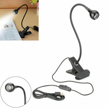 Usb Flexible Reading Led Light Clip-On Beside Bed Desk Table Lamp Book Lamp New - £18.97 GBP