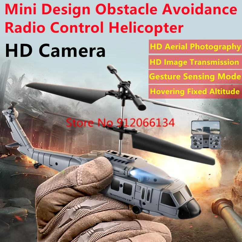 Smart Avoiding Obstacles MINI RC Helicopter 2.4G HD Camera LED Light Ges... - $42.16+