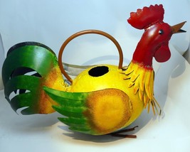 Metal Rooster Garden Statues & Sculptures Garden Courtyard Decor California USA - $36.70
