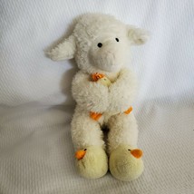 13&quot; Marshall Fields White Lamb Sheep Yellow Duck Stuffed Animal Plush Toy 2003 - £39.46 GBP