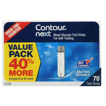 Contour Next Blood Glucose Test Strips Value Pack, 70 Ct Exp 02/2025 - £22.91 GBP