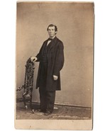 1860s CDV Photo of &quot;Lincolnesque&quot; Tall Man by C. W. Barnes Rockford, ILL... - £12.13 GBP
