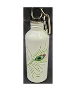 Ecouseable Water Bottle Painted Decorated Peacock Stainless Steel - $12.85 CAD