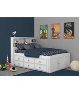 Elizabeth White Full Size Captains Bed with Storage Drawers - $1,299.00