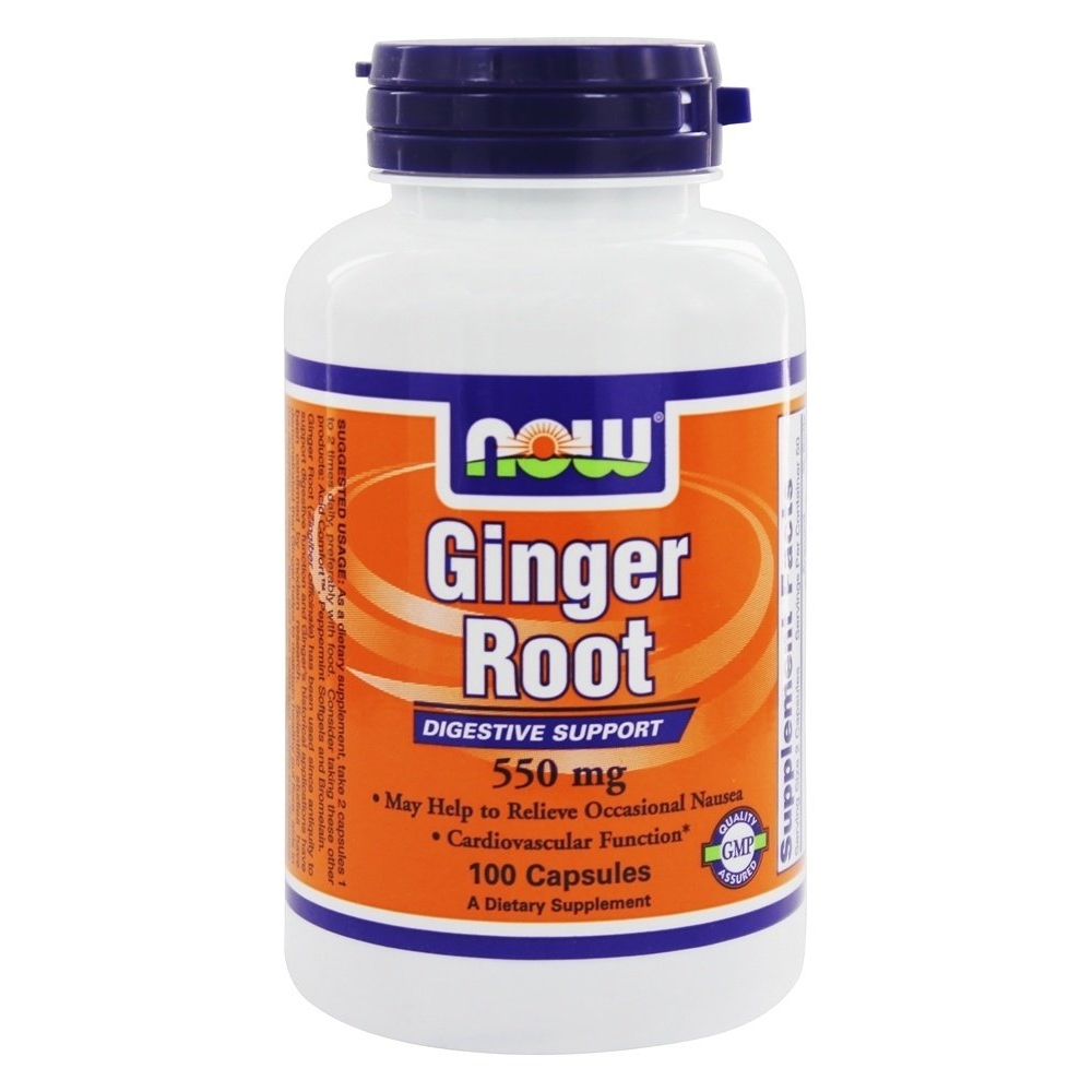 NOW Foods Ginger Root 550 mg., 100 Capsules - $9.79