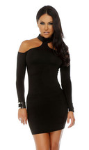 Forplay Upscale Long Sleeve Mock Cold Shoulder Mini Dress ~ Black, Red o... - $14.99+