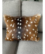 Axis Deer Pillow Cover Size: 16&quot; X 12&quot; Axis Deer Skin Pillow Case Cowhid... - €152,93 EUR
