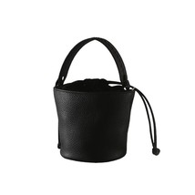 Leather Bucket Bag Small Crossbody Shoulder Bag Handbag with Drawstring Closure  - £78.42 GBP