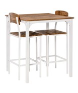 White Industrial Bar Table Set w/ Steel Legs - $330.80 CAD