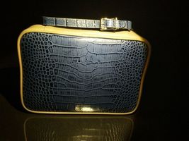 Brizard  Indigo Croco Pattern and Gray Leather with cutter & lighter ( Empty ) image 11