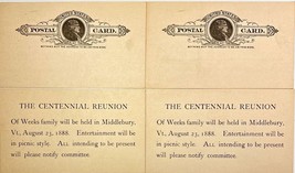 Middlebury Vermont Weeks Centennial Reunion 1888 Salisbury Postcard Lot - £89.85 GBP