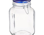 Bormioli Rocco Fido Square Jar with Blue Lid, 67.5-Ounce - £29.89 GBP