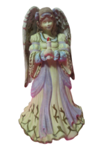 Ceramic Angel Figurine Holding Candle Girl Figurine 11&quot;T - £9.31 GBP