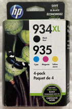 HP 934XL Black HP 935 Cyan Magenta Yellow Ink Cartridges N9H66FN OEM Ret... - $49.98