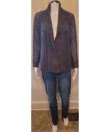 GREY LACE KNIT SWEATER w/SEQUINS - $21.78