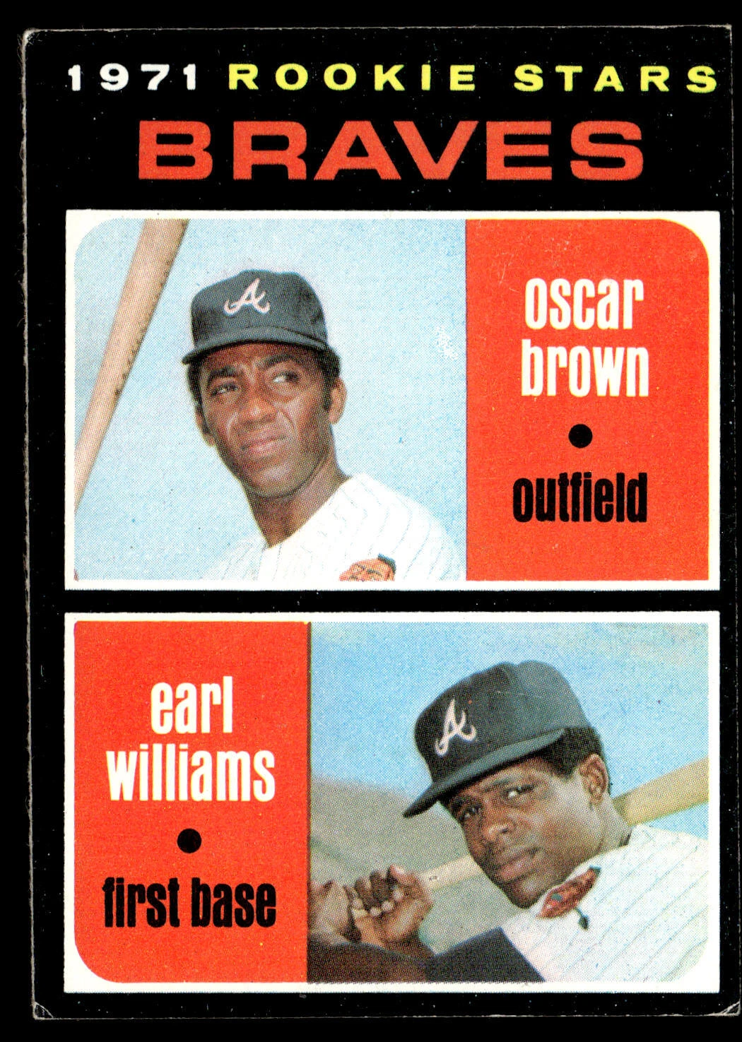 1971 Topps Rookie Stars (Oscar Brown / Earl Williams) #52 RC Atlanta Braves - $6.76