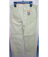 New Levi's Mens 501 Original Shrink Fit Jeans Yellow Mustard 34 x 32 005012414 - $56.95