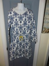 Hanna Andersson White W/Navy Blue Floral Print Dress Size 130(8) Girl&#39;s Euc - £16.29 GBP