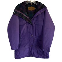 Vintage Woolrich Winter Ski Snow Jacket Wool Lined Purple Coat Womens Sz Small S - $39.19