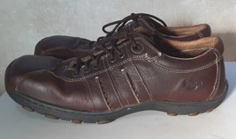 Dr Doc Martens Brown Leather Jim Square Toe Men Size 10 Lace Sneaker Shoes (U3) - $39.59