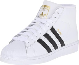 adidas Big Kids Pro Model J Sneakers 4 Ftwr White, Black, Running White - $62.89