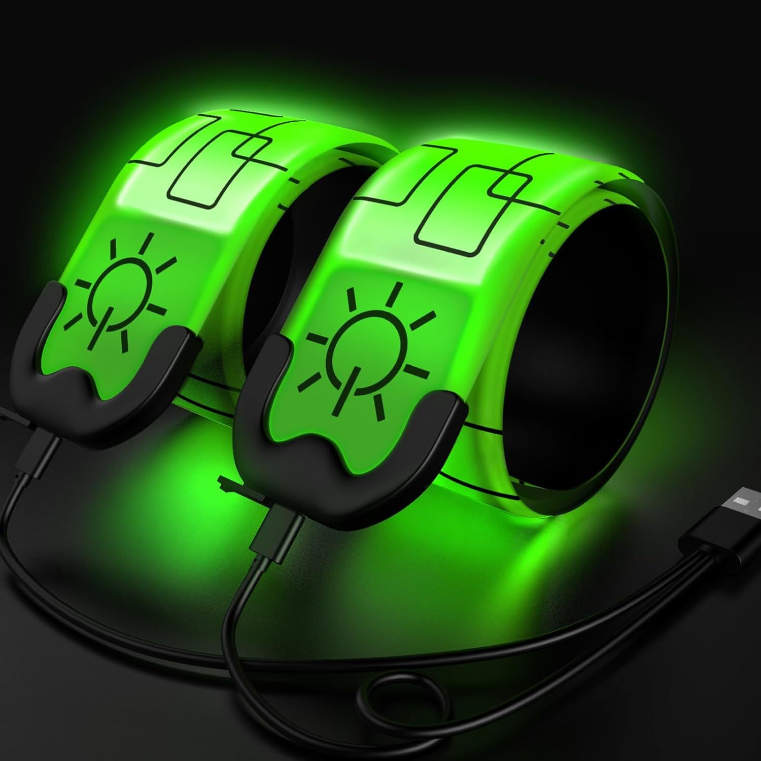 2 Pack Led Armband Rechargeable, Running Lights For Runners, Running