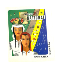 Luggage Label Exotic Travel Hotel National Romania Mamaia - £7.65 GBP