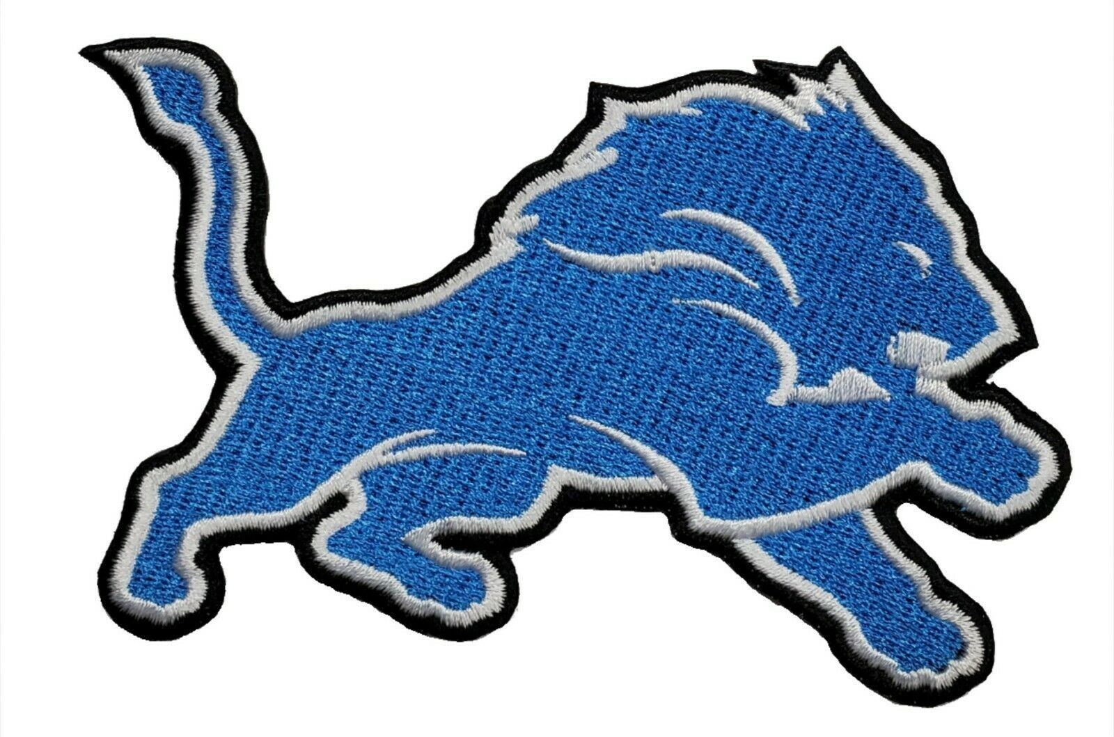 Detroit Lions 3.5 Round Iron/Sew On Embroidered Patch ~ USA Seller!