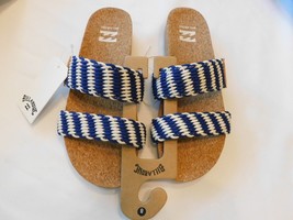 Billabong Women&#39;s Slides Sandals Size 7 Pacific White Blue Cork Soles NWT - $79.19