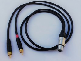 6&#39;Ft Mogami Cable Neutrik Xlr Female To Dual Rca Male L-R Splitter Duplicator - £42.70 GBP