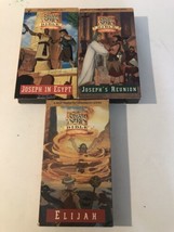 Animated Stories From The Bible Lot Of 3 VHS Tapes Elijah Joseph In Egypt - £7.00 GBP