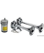 MARCO x2 Trumpets Horns with Compressor Chromed Brass Boat Marine 12V - $238.31