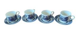 Churchill England Blue &amp; White Classic Willow Asian Artwork Mug Tea Cup &amp; Saucer - £31.19 GBP