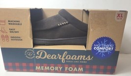 Dearfoams Men&#39;s Slippers Memory Foam Brown New in Box Size 13-14 Ship Daily - £18.94 GBP