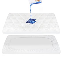 Pack N Play Mattress Pad Sheets Cover Waterproof, Soft Quilted Pack And Play Pro - £21.25 GBP