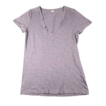 J Crew Womens Small Lavender Purple Short Sleeve V-Neck Lightweight Thin... - $11.99