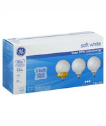 GE General Electric 60 Watt Decorative Globe Bulb G25 Medium Base 3 PACK... - $13.85