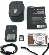 Canon PowerShot G9 X Digital Camera 20.1MP Silver Brown WiFi MINT - £516.53 GBP