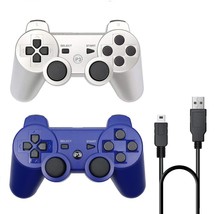 2 Pack Ps3 Wireless Controller Playstation 3 Controller Wireless Bluetooth - £24.77 GBP