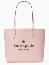 NWB Kate Spade Large Reversible Leather Tote Pale Pink Burgundy K4742 Gi... - £92.69 GBP