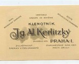 Jeweler Ig Al Keplitzky Business Card Real Bohemian Garnets Prague 1920&#39;s - $37.62