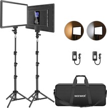 Neewer Led Video Light Panel Lighting Kit, 2-Pack 12.9&quot; Dimmable Bi-Colo... - £137.48 GBP