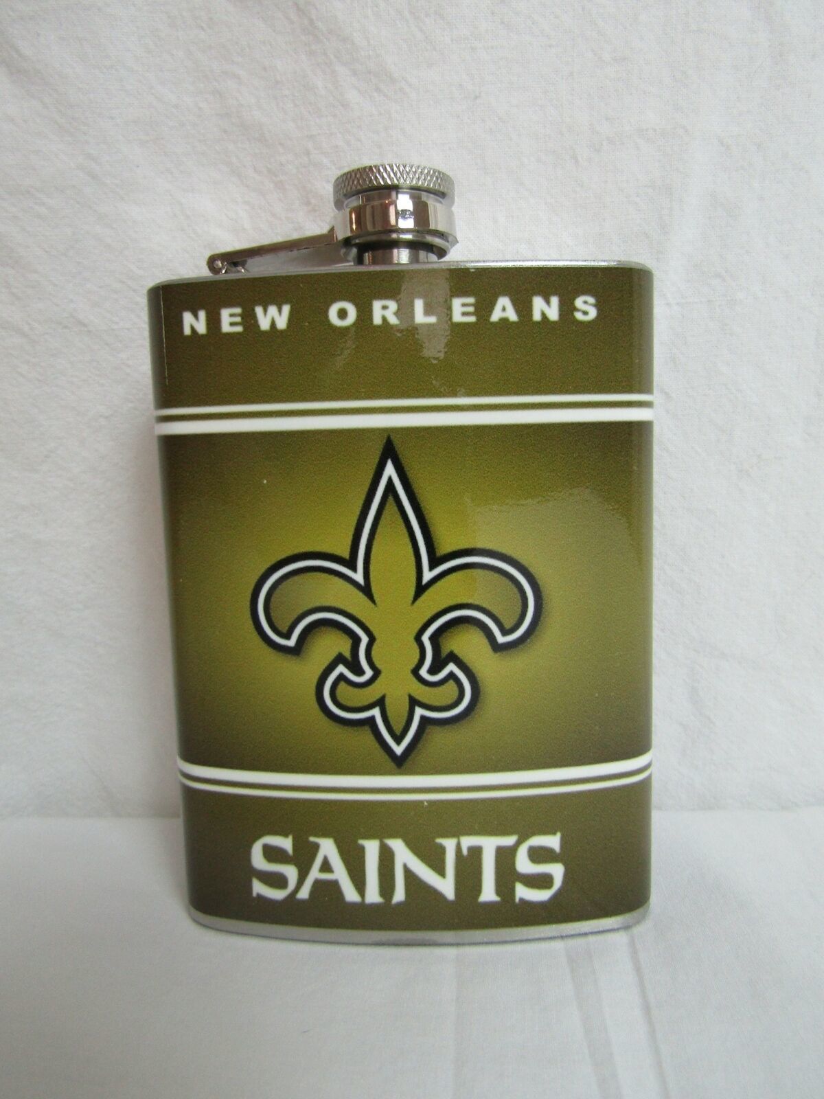 New Orleans Saints Stainless Steel 8oz. Hip Flask FB11NOS - $9.95