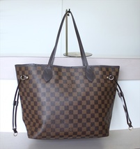 Louis Vuitton Neverfull Mm Damier Ebene Tote Bag No.1395 - £1,426.43 GBP