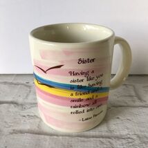 Sister Coffee Mug Rainbow Vintage Made Japan Birds Laine Parsons Restaur... - €4,24 EUR